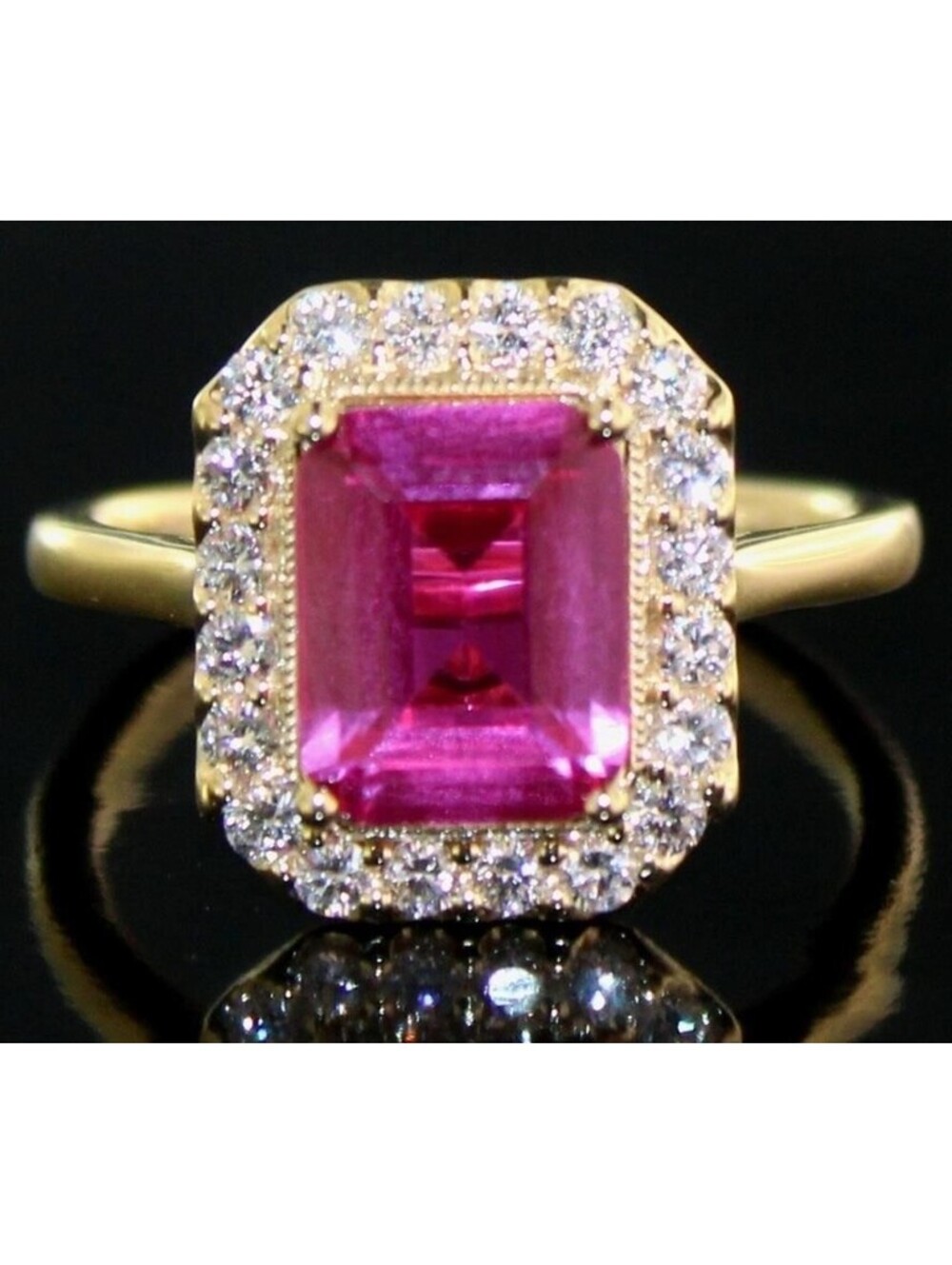 2 Carat Pink Sapphire & Diamond Ring Sz 7 Appraised At $1465